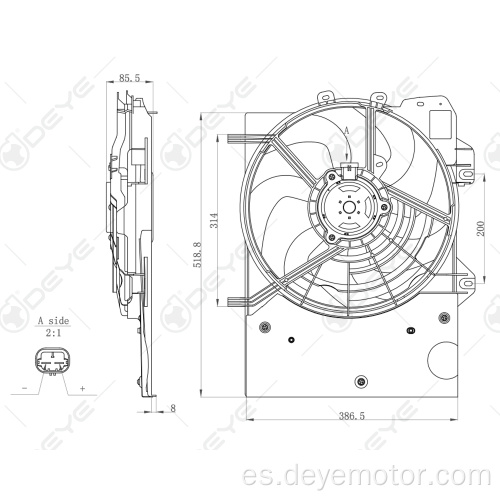 Motor del ventilador del radiador para PEUGEOT 207 CITROEN C2